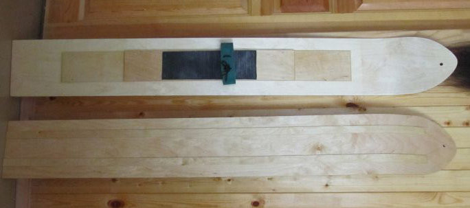 Лыжи Зима с полозьями (береза, осина 200мм), длина 135 см